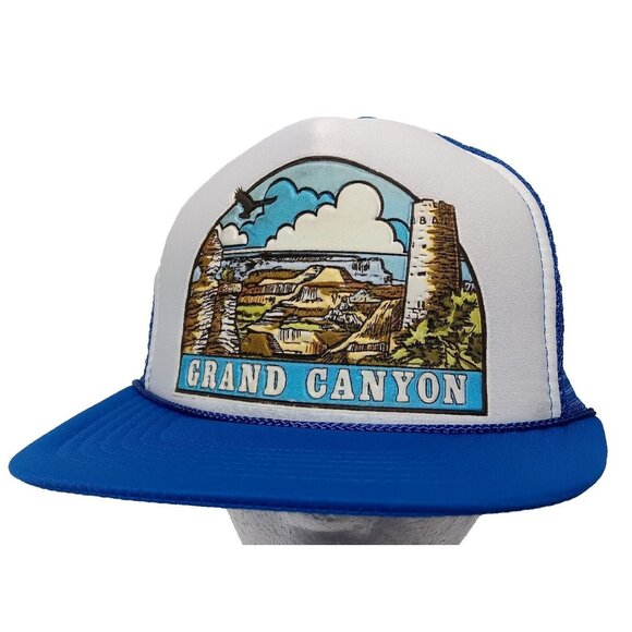 Unbranded Other - Grand Canyon Tower Cap Hat Arizona Trucker Blue Foam Mesh Vintage National Park